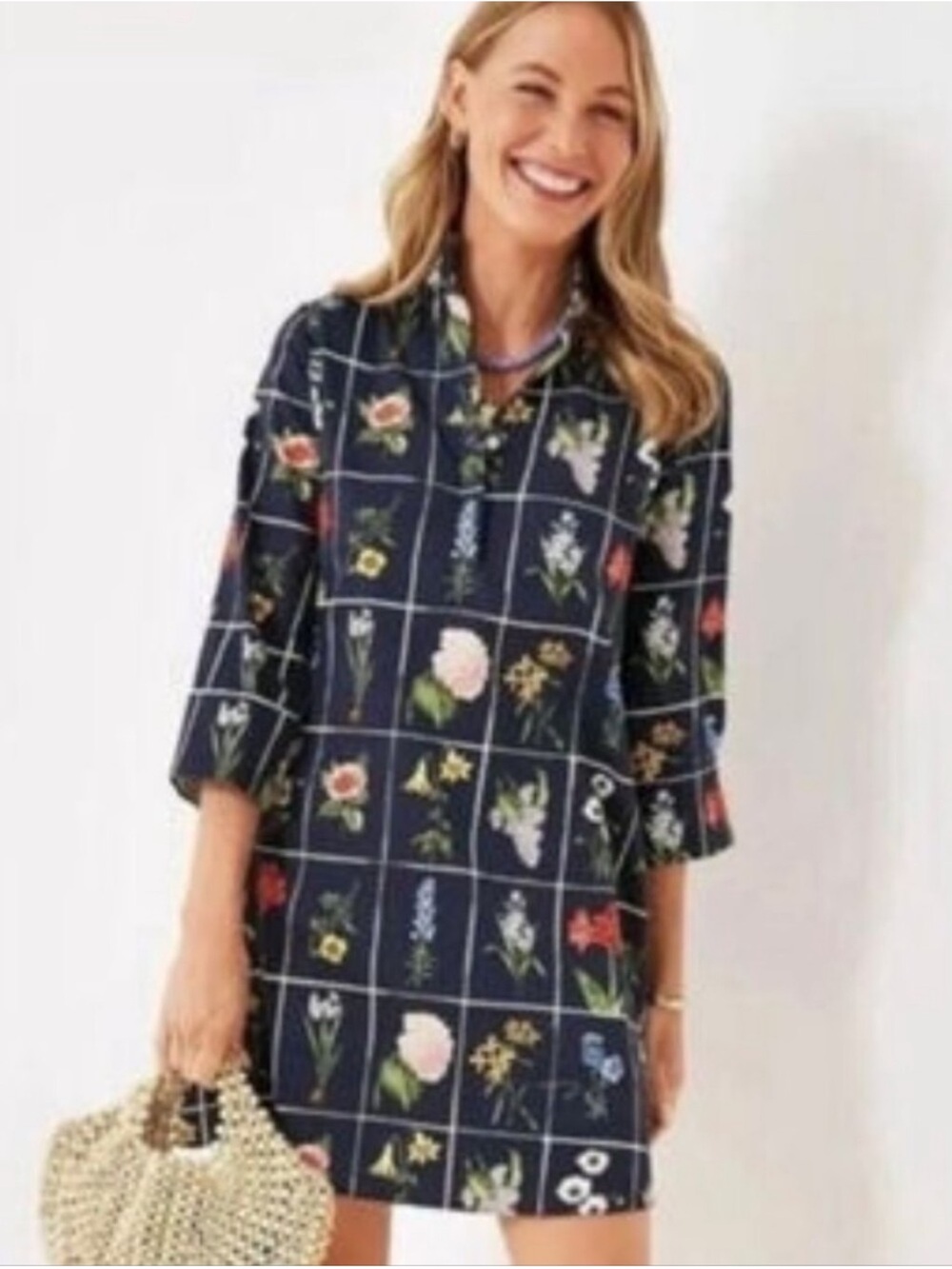 Women's Tuckernuck Tuckernuck Navy Fresh Buds Megan Dress Botanical - Picture 2 of 8